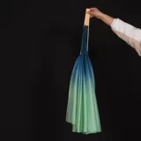 Настоящий вентилятор Silk Dance Dancing Fan Зеленый и зеленый двойной сдвоенный сдвоенный сдвоенный сдвоенный двухпонентный двухсторонний двухсторонний двухсторонний с двумя двумя двумя двумя двумя двумя двумя двумя двумя двумя двудиамированными плюс классическая танцор Янко исполнила вентилятор Silk