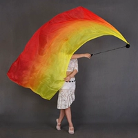 1 марля+1 пряжа шарф (желтый оранжевый красный)