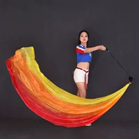 1 марля +марлейский шарф (моделирование шелкового желтого оранжевого красного цвета)