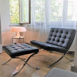 Барселона председатель Барселона Стул кожаный переговорной стул диван Дизайнер Одиночный повседневный стул