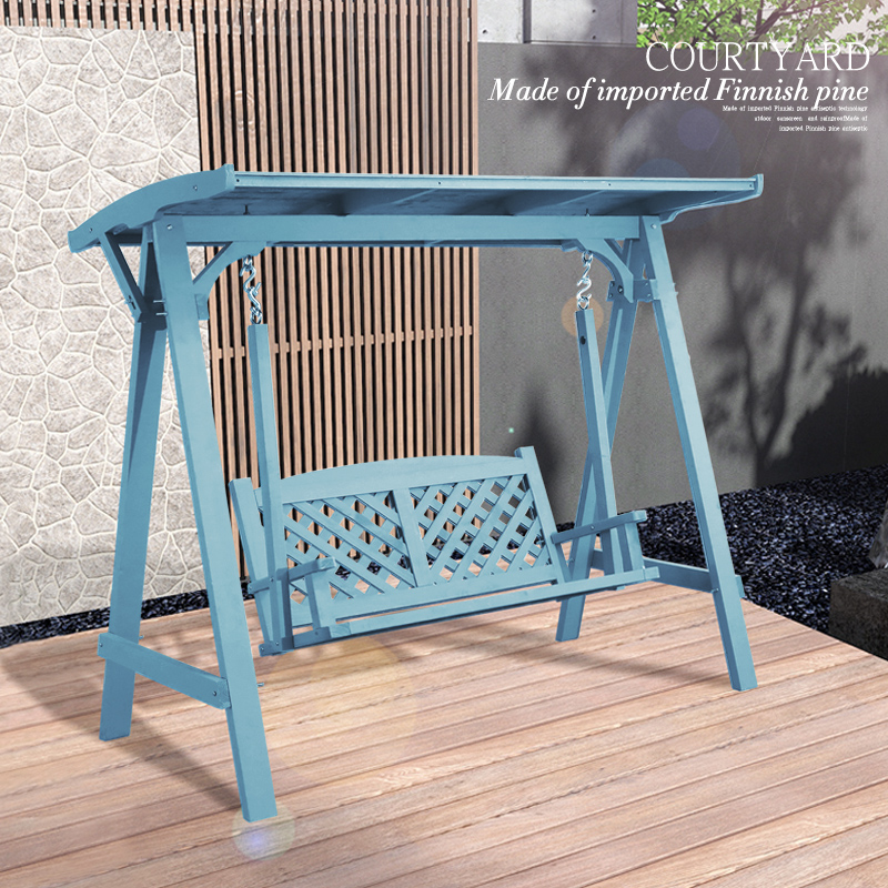 Outdoor Patio Casual Rocking Chair Embalming Wood Home Solid Wood Swing outdoor fields Outdoor Fields Garden Garden Terrace Adults Chandelie-Taobao