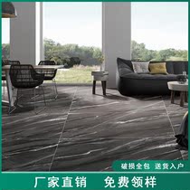 Ceramic tile whole body Marble Ink Danqing 600x1200mm Bright surface anti-slip wear-resistant fashion wild floor tile