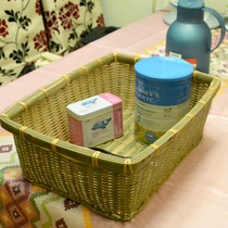 Rectangular Bamboo Basket Pet basket Bamboo Woven Containing Basket Supermarket Display Basket Handwoven Fruit Bamboo Basket Home