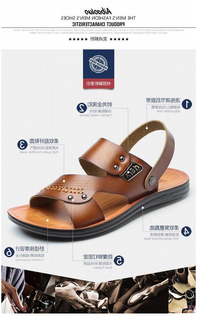 2019 mới mùa hè da nam dép sandal cỡ lớn dép nam và dép nam đế mềm chống trơn trượt đi biển bình thường - Giày thể thao / sandles dép quai hậu nam adidas