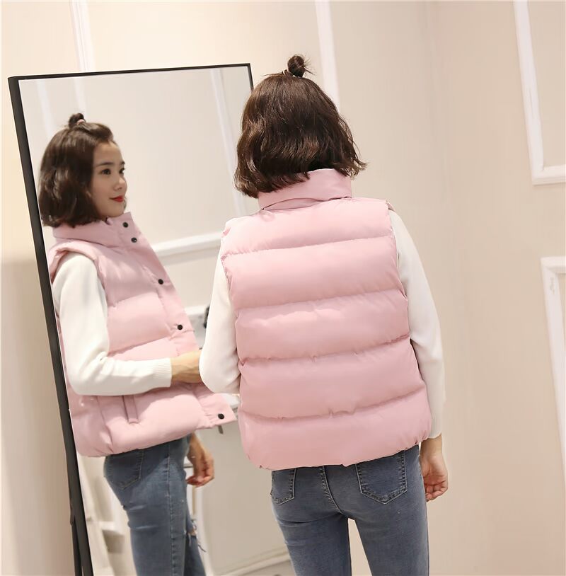 Cha mẹ trẻ con vest mùa đông Mẹ và con gái lỏng lẻo Mẹ và con in áo vest dày bánh mì xuống áo khoác vest áo đồng phục gia đình đẹp
