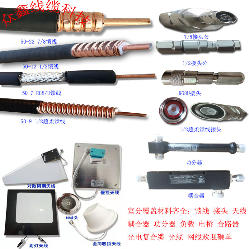 Coupler omnidirectional wall-mounted logarithmic antenna utilitzer double male and double female feeder male feeder connector 7 81 2 feeder