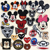 Childrens sewing patch cartoon pattern embroidery personality English letter badge clothes size hole repair patch