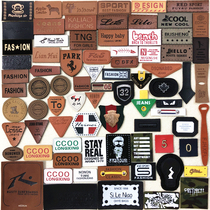 New down leather clothing leather label metal badge patch extra-large cloth stickers leather label clothing luggage decoration