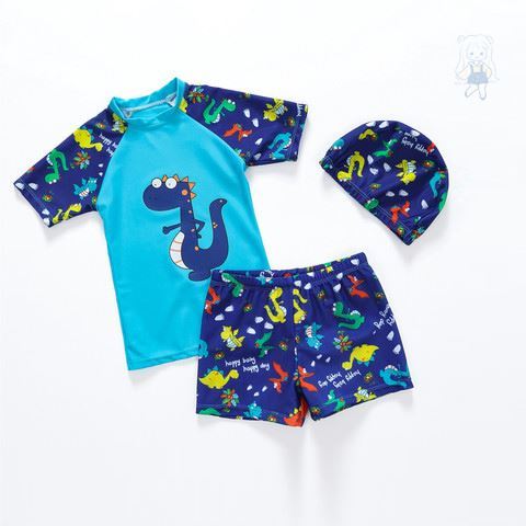 Children's swimsuit boys and girls 2021 new one-piece small, medium and large children's long and short-sleeved boy baby swimming trunks swimwear