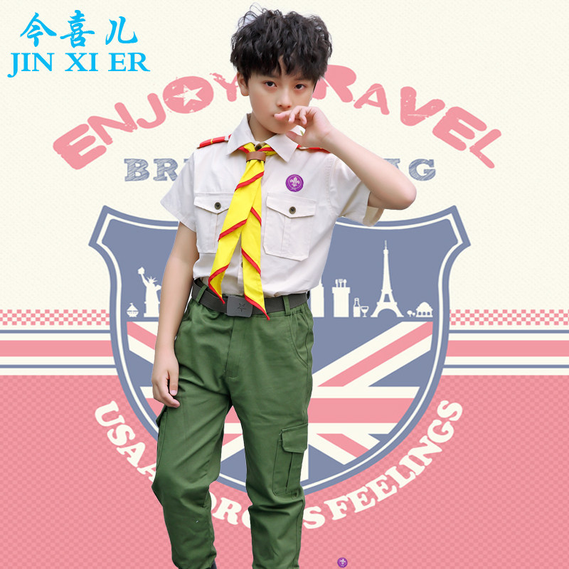Boy Scouts Children's Uniforms Scout Activity Clothes Summer Camp Clothing Custom Long Pants Short Sleeves Kids Military Suits