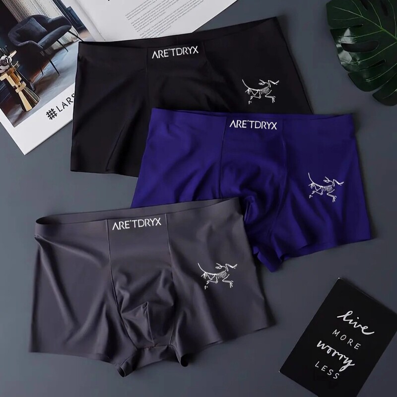 High-End Business Men's 3-Pack Boxer Briefs, Thin, Breathable, Comfortable, Skin-Friendly, Base Layer Four-Corner Shorts
