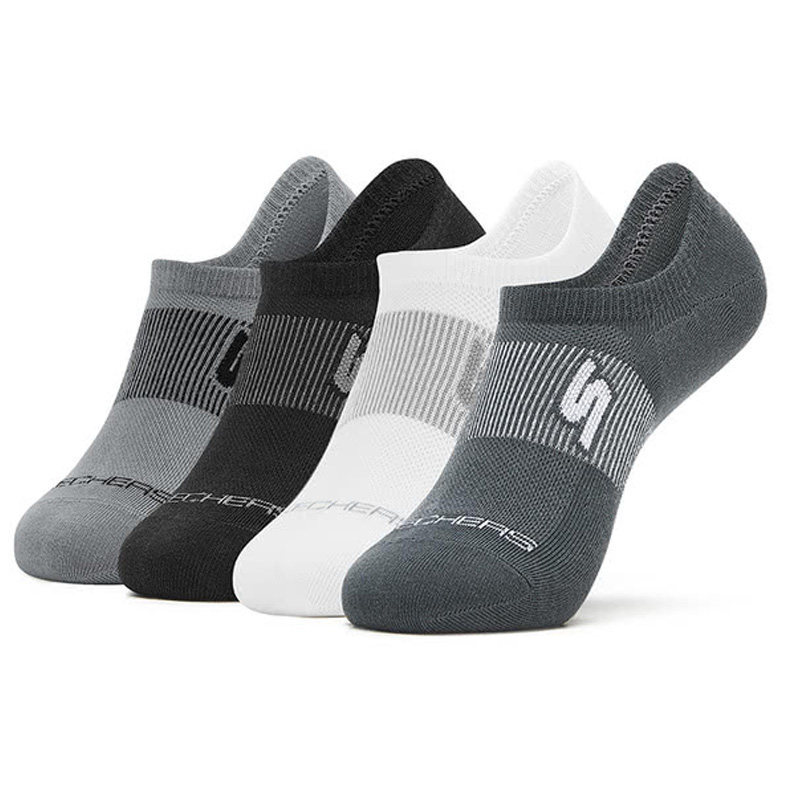 Samm Skechers Pure Cotton Unisex Invisible Socks, No-Show Socks, Ultra-Short Socks, Flagship Store, 8 Pairs of Thin Socks