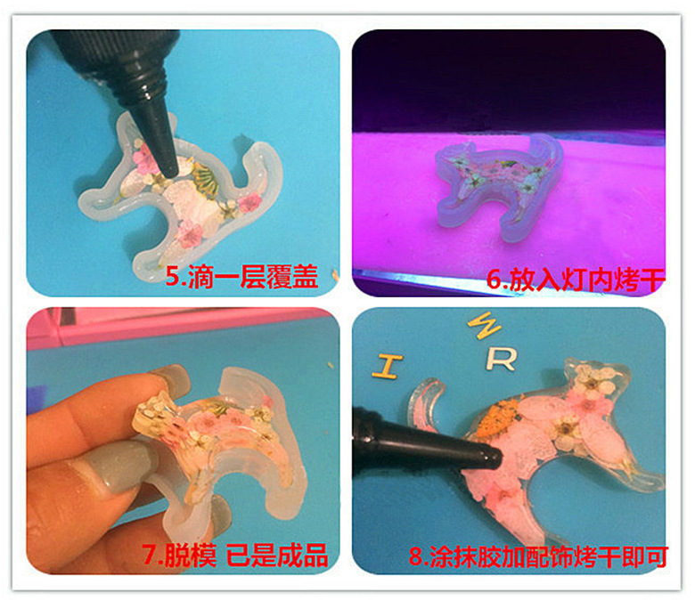Crystal Epoxy Khuôn Silicone Vòng cổ DIY Handmade Trang trí Water Drop Square Oval Oval với Lỗ Mặt dây Khuôn - Tự làm khuôn nướng khuôn bánh