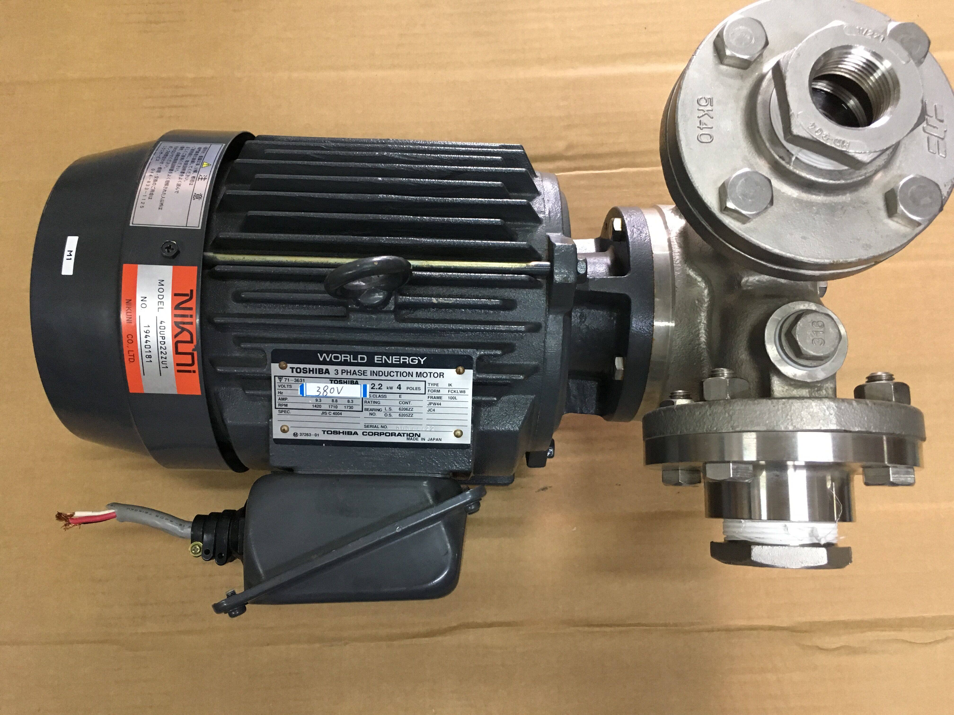 40UPD22ZU1 Japan NIKUNI Nikoni Industrial Water Pump Used to Secondhand Work