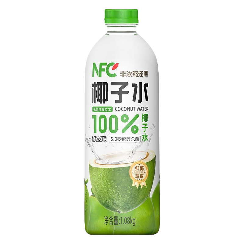 25年必买！好运猴NFC椰子水1.08kg临期特惠，鲜椰萃取真香警告🔥-椰汁水