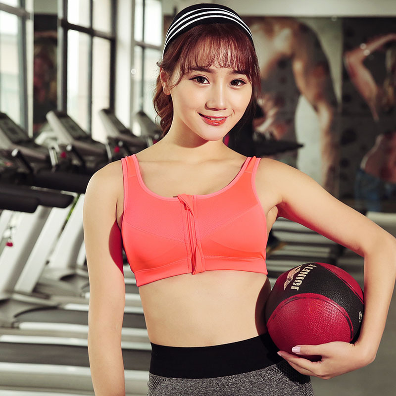 Kích thước lớn đồ lót thể thao béo mm chống sốc 200 kg vest nữ chạy dây kéo stereo thu thập áo ngực yoga chống sốc quần lót su