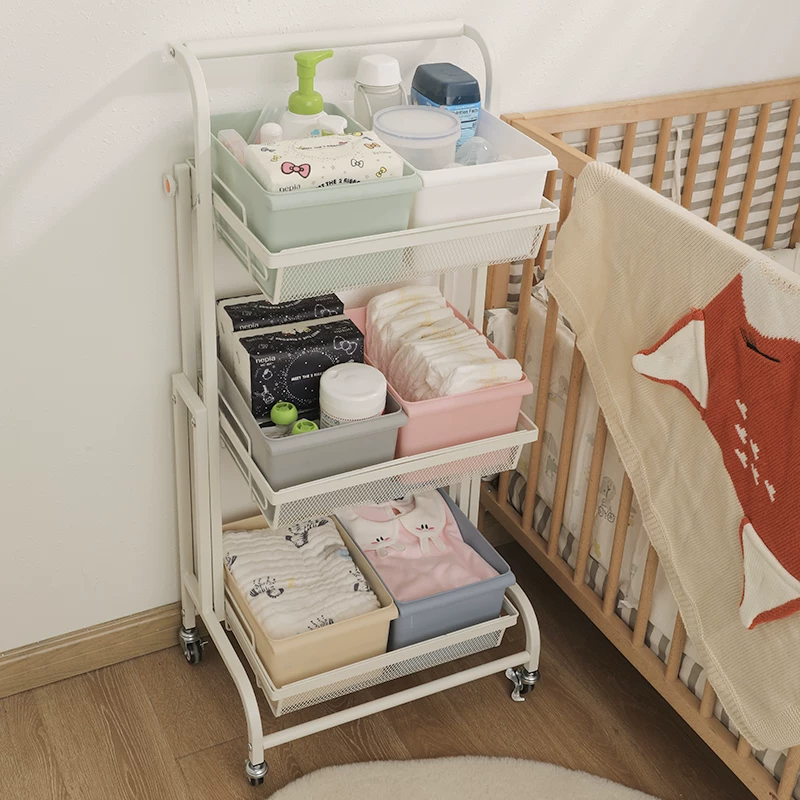 Folding children's trolley for new born, storage system, classification