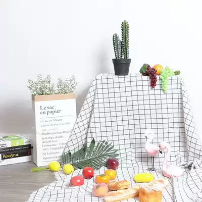 Children's photography props new creative personality photo background cloth ins Net red grid cloth Nordic simple style