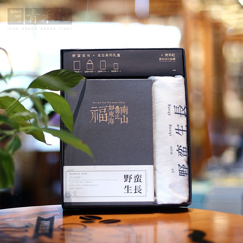 Qinghe Ji savage growth Hand book gift box set Student literary notebook Birthday gift book diary