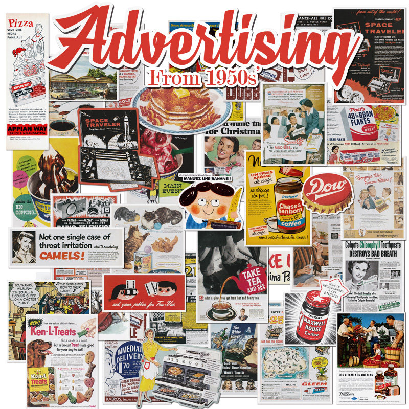 European and American comeback posters old poster paper Advertising stickers Suitcase Stickers Notebook flat ipad Decorative Applid