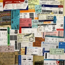 55 pieces of retro boarding pass luggage stickers ticket and boat ticket travel commemorative labels postmark stickers trolley suitcase stickers