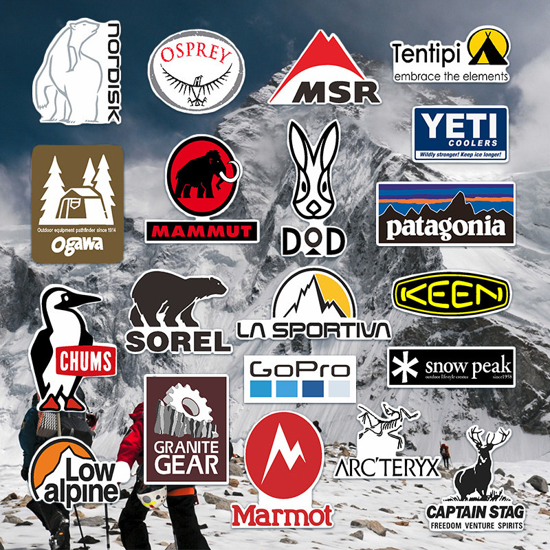 Outdoor Camping Sticker Cross Country Mountaineering Donkey Friend Adventure Travel Fishing Equipment Containing Box Snowboard Sticker waterproof