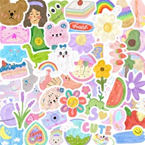 50 CARTOON OIL COLOR GRAFFITI STICKERS Suitcase Notebook Mobile Phone Shell Decoration Applid Ipad Helmet Waterproof