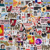 50 odd bizarre things StrangerThings cartoon sticker suitcase notebook phone shell applique waterproof