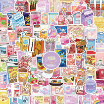 Creative Snacks Mobile Phone Stickers Cartoon Food Packaging Bags Gourmet Suitcases Notebook computer Decorative Sticker Waterproof