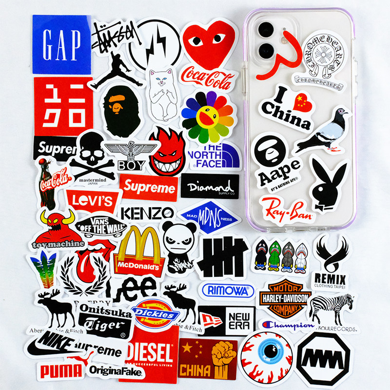 58 tide brand mobile phone stickers personalized decoration diy mobile charging iPad tablet back shell mini stickers waterproof