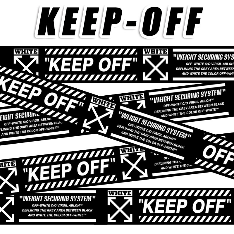 Black off white stickers creative personality suitcase with wall decoration waterproof