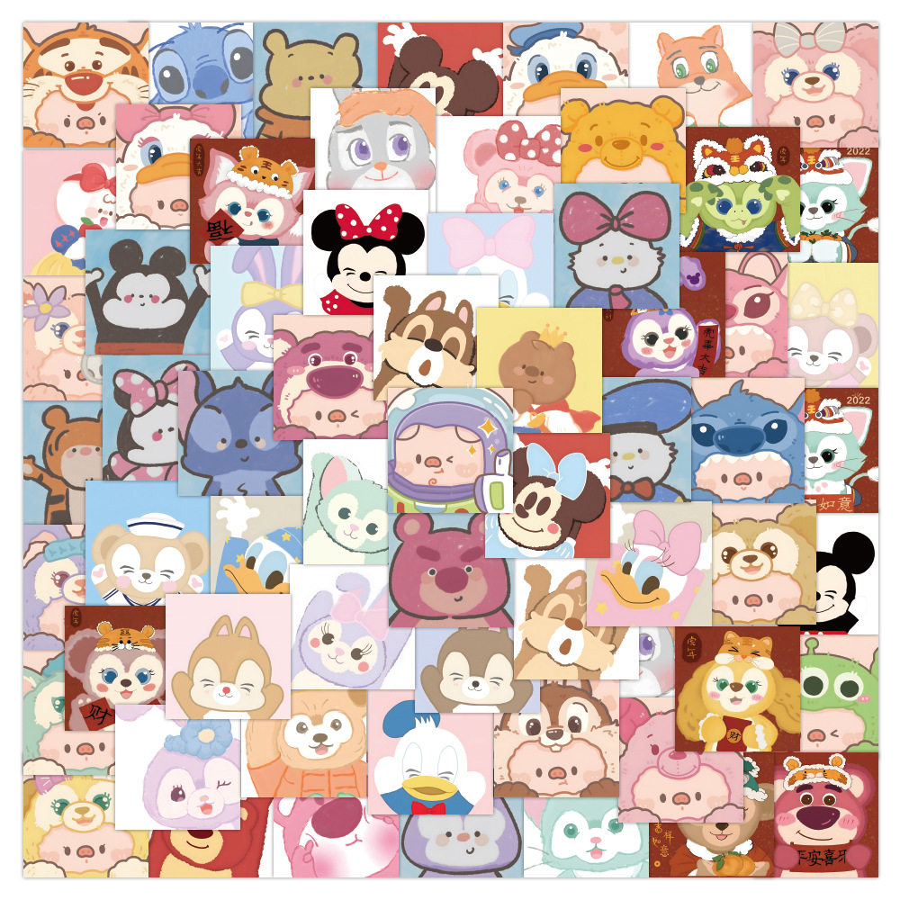60 cartoon animal facade like expression bag sticker luggage laptop mobile phone shell decoration graffiti waterproof