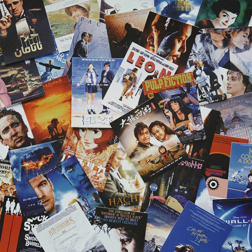 36 Douban classic niche movie poster stickers retro literary style mobile phone computer wall decoration stickers waterproof