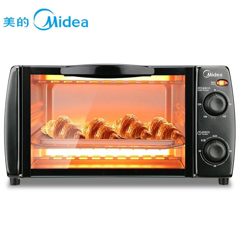 Midea electric oven T1-L101B 108B household multi-function baking 10 liters mini small baking cookies and cakes