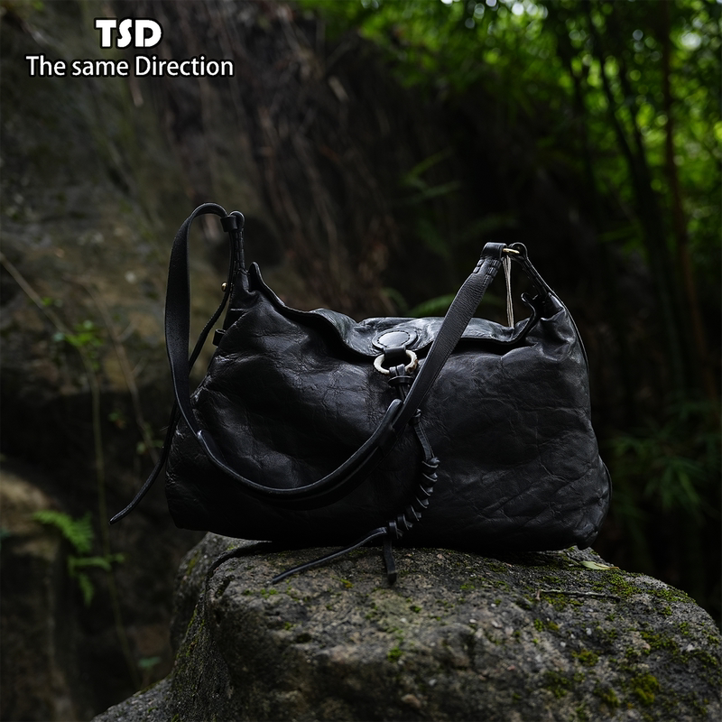 Tsd High-End First-Layer Vegetable-Tanned Washed Horse Leather Vintage Hobo Bag, Hobo Bag, Crossbody Shoulder Bag, Unisex Bag 9147 Tsd High-End First-Layer Vegetable-Tanned Washed Horse Leather Vintage Hobo Bag, Hobo Bag, Crossbody Shoulder Bag, Unisex Bag 9147