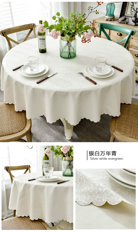 khăn trải bàn ghế gỗ TableCloth Waterproofing Oil and Oil -Tấm bàn tròn không có khách sạn Hotel Hotel khăn trải bàn gia tiên mẫu khăn trải bàn tròn đẹp