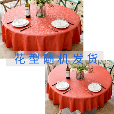 Bàn ăn bằng vải không thấm dầu -Proof và Hot -free Round Fabric tấm trải bàn ăn khăn trải bàn noel Khăn trải bàn