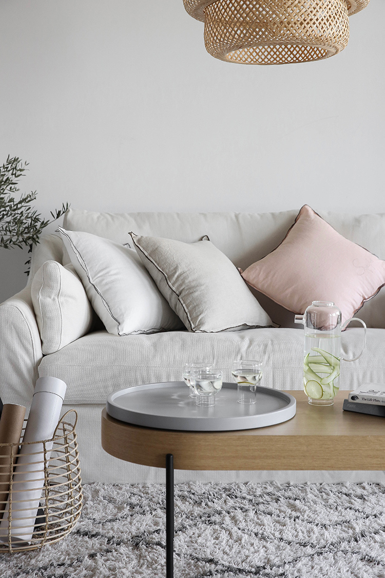 MOMO DENS Mo ngôn ngữ in phong cách tinh khiết lanh thêu đệm mềm có thể giặt sofa lớn gối ôm gối - Trở lại đệm / Bolsters gối tựa lưng sofa