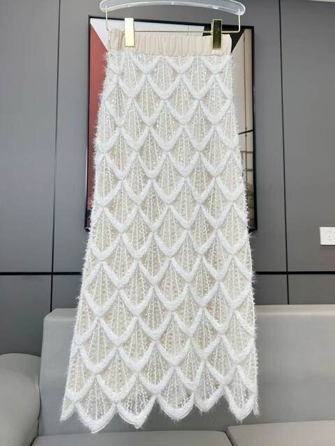 New Spring and Autumn High-End Custom Furry Tops, Loose Casual Versatile Sequin Tops, Comfortable Beaded Tops for Women