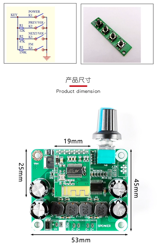 TPA3110 Bluetooth 5.0 kỹ thuật số board khuếch đại công suất 2*30W công suất âm thanh nổi Class D mô-đun khuếch đại âm thanh