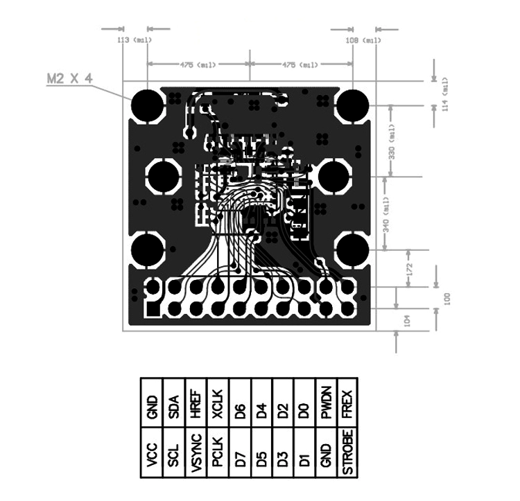 [Uxin Electronics] Mô-đun cảm biến hình ảnh máy ảnh OV5642 5MP/góc rộng/đầu ra JPEG