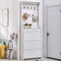 Shoe cabinet household door large capacity dump ultra-thin 17cm with drawer Multi-function space-saving with hanger integrated