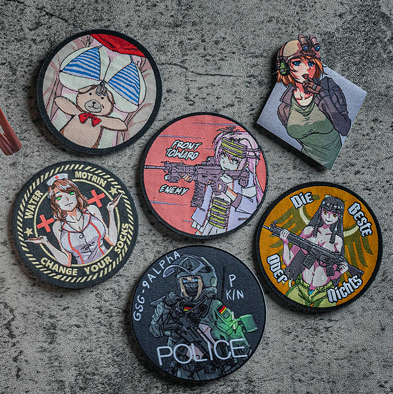 Armed Girl Fine Velcro Chapter Girls Frontline Tactical Outdoor Morale Chapter Cloth Sticker Woven Label Heat Transfer Printing