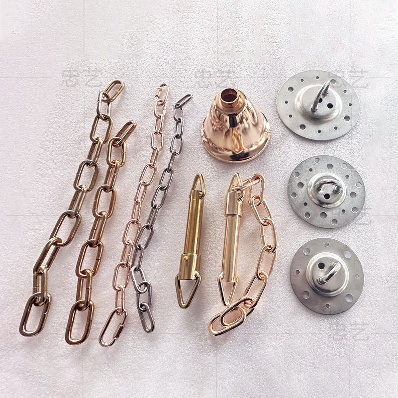 Lamp Base Embedded Accessories, Metal Chain Connectors, High-End Lamps, American-Style Chassis, Hanging Chains, Hanging Rods, Repair
