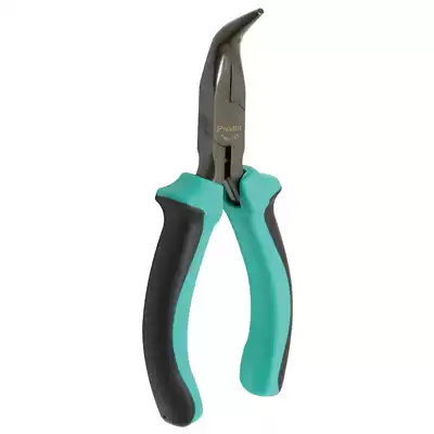 Taiwan Baogong PM-755 two-color tooth curved nose pliers mini tip bent pliers mouth