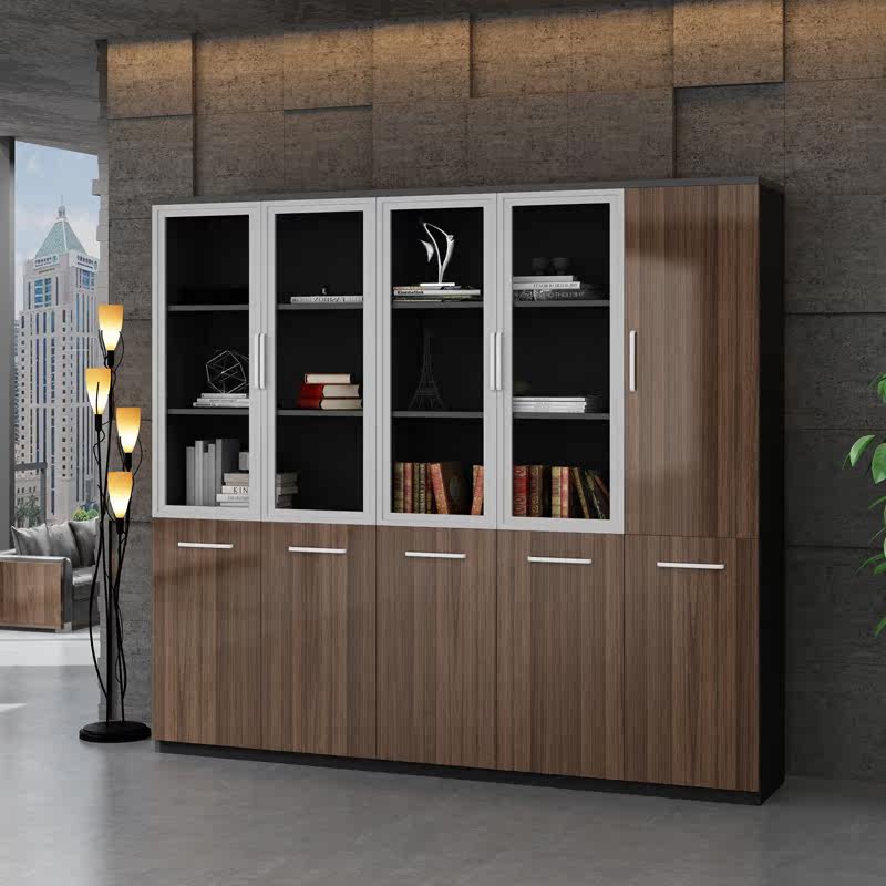 Office cabinet file cabinet Wooden information cabinet file cabinet locker storage cabinet office cabinet floor-to-ceiling file cabinet