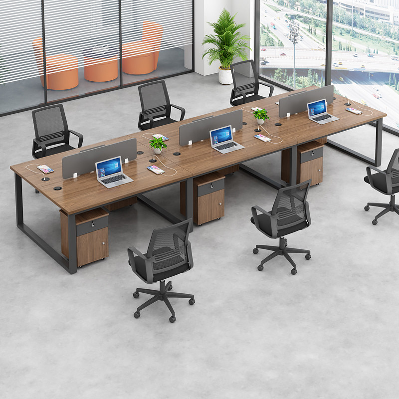 Desk desk office office building staff card seat staff desk simple modern desk and chair combination