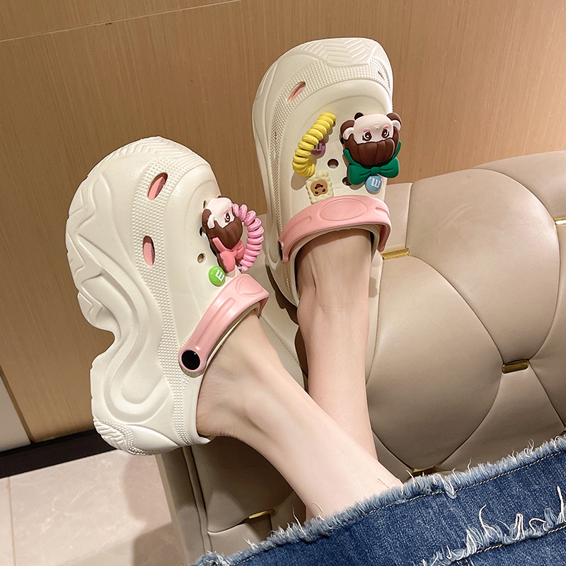 Nurse High-Heeled 10cm Clogs for Women, Summer Non-Slip, Perfect for Wedding Photos, Height-Increasing Magic Slippers, Platform Shoes, Thick-Soled Wedding Shoes