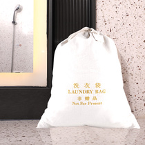Hotel Guesthouse Laundry Bag Cashier Bag Room Canvas Finishing Bag Cramp Rope For Dirty Laundry Bag Embroidered Custom