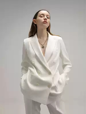 SOULKISS limited craft thin breathable Japan imported triacetic acid Chic small suit jacket two-piece suit